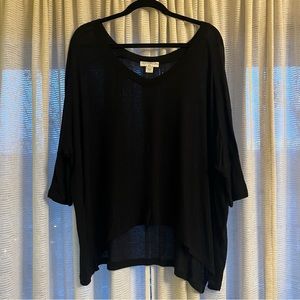 Cotton On Black Batwing Hi-Low Top
